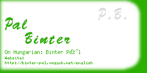 pal binter business card